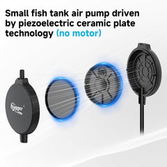 Hygger suction cup and clip attachment keeps the pump secure on the tank.