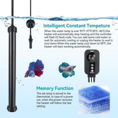 Hygger suction cups and hardware secure installation in tanks