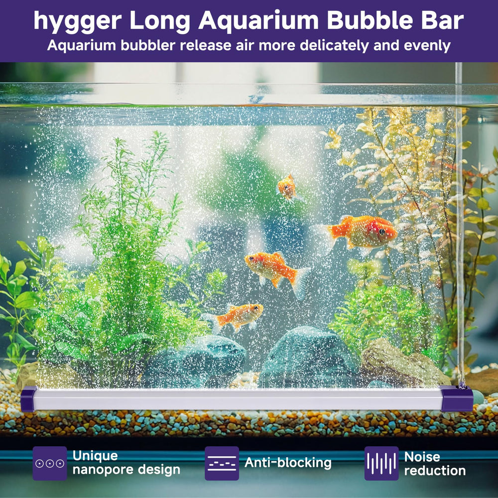 Hygger ultra-fine bubbles form a mist-like curtain for visual appeal.