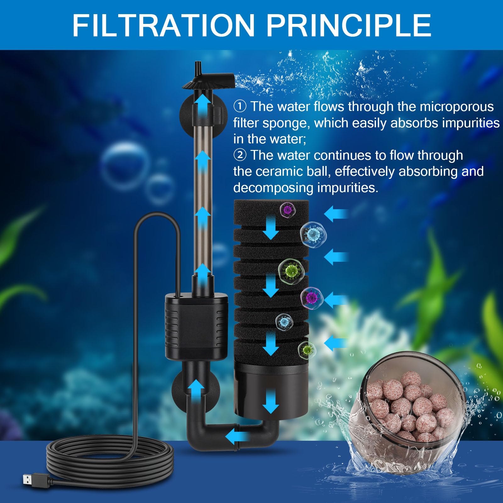 Hygger duckbill outlet delivers smooth water flow for calmer tank circulation.