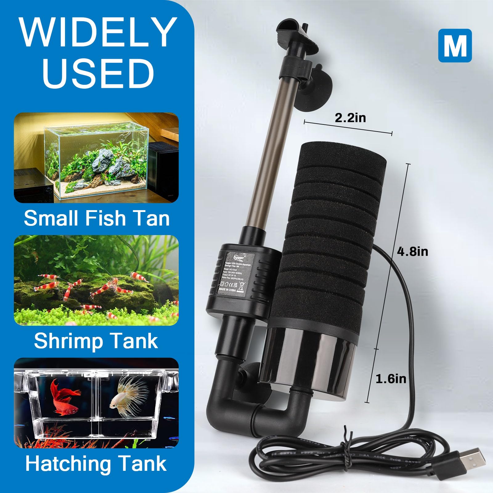 Hygger extension tube lets you adjust outlet height above or below water.