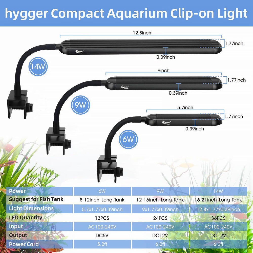 HYGGER USB power cable and adapter offer easy setup for home aquariums