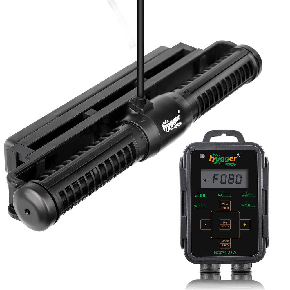 Hygger Wave Maker with LED display, front view showing adjustable flow options.