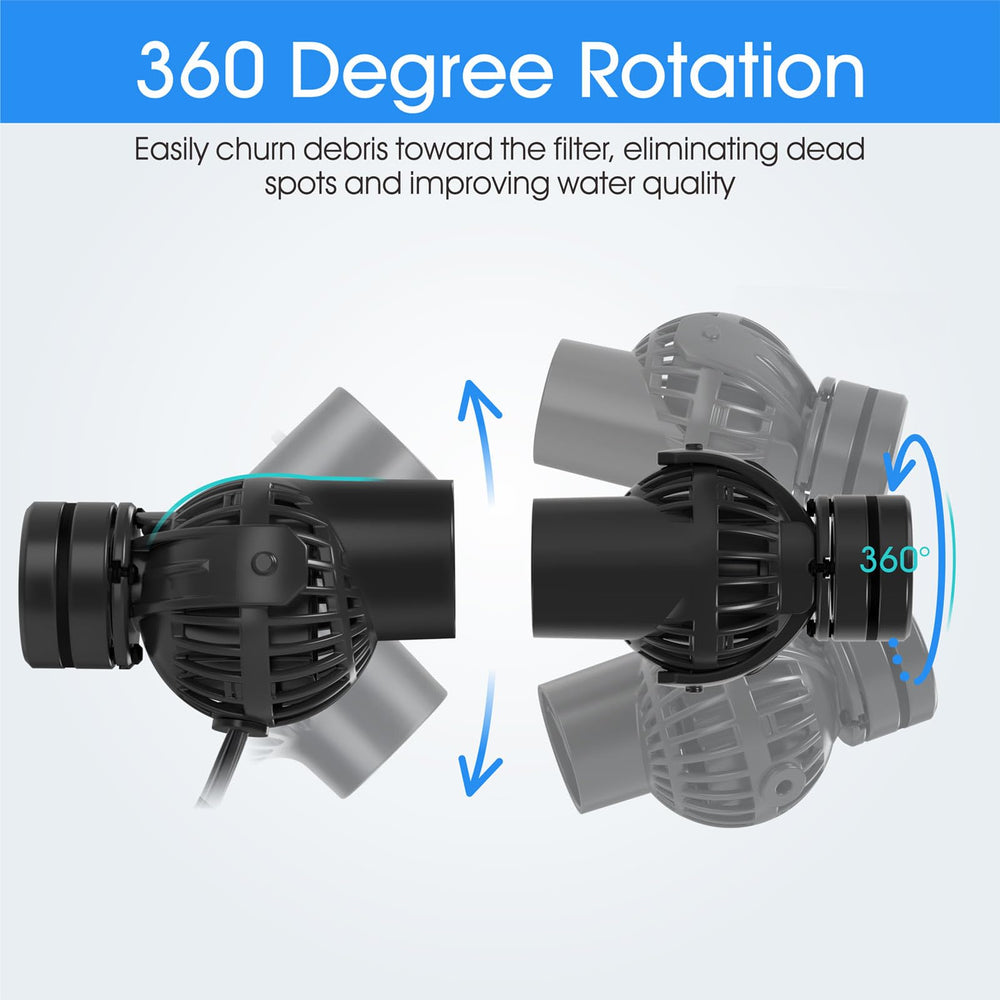 Hygger Wave Maker with magnetic base enabling easy, secure mounting