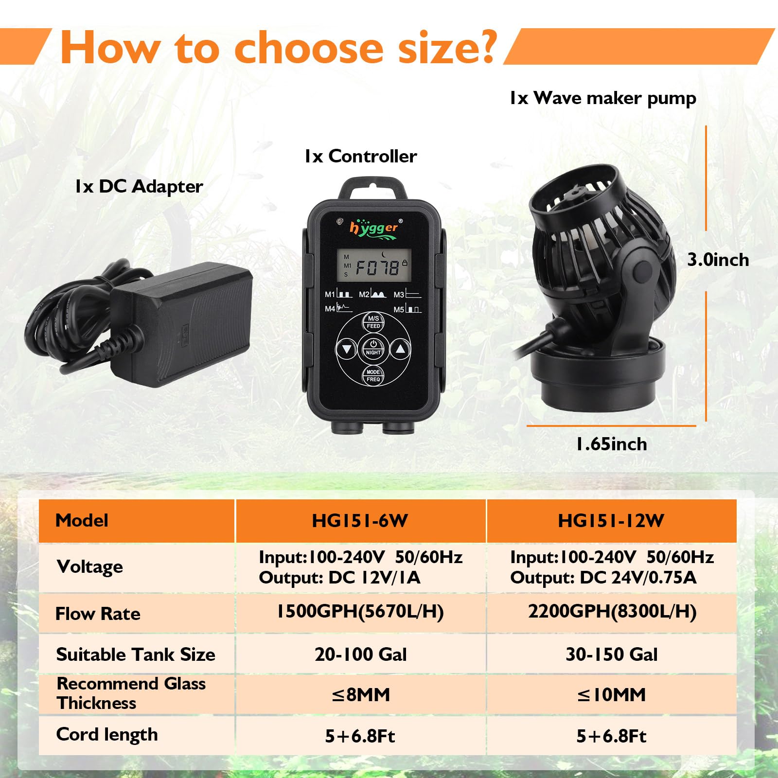hygger wave maker quiet operation via sine wave technology