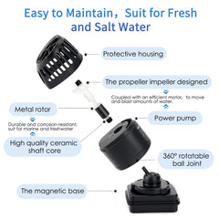 Hygger Wave Maker operates quietly with vibration-damping pad.