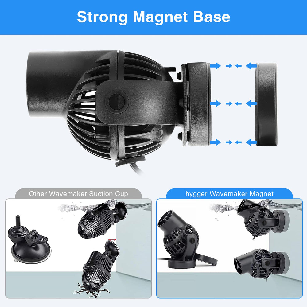 Hygger Wave Maker ultra-quiet motor keeps tank ambience calm.