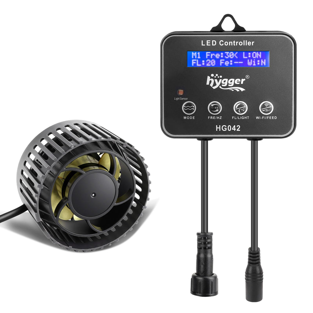 Hygger suitable for 30-75 gallon tanks in freshwater and saltwater setups.