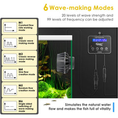 Hygger wavemaker with a magnetic base for stable, quiet mounting.