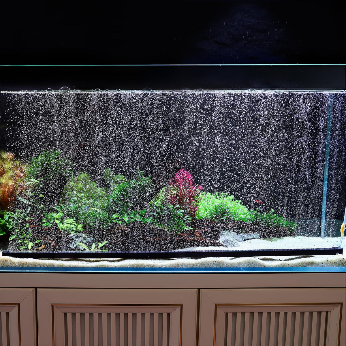 hygger weighted nano mist bubble wall bar creates a uniform bubble curtain for steady aeration