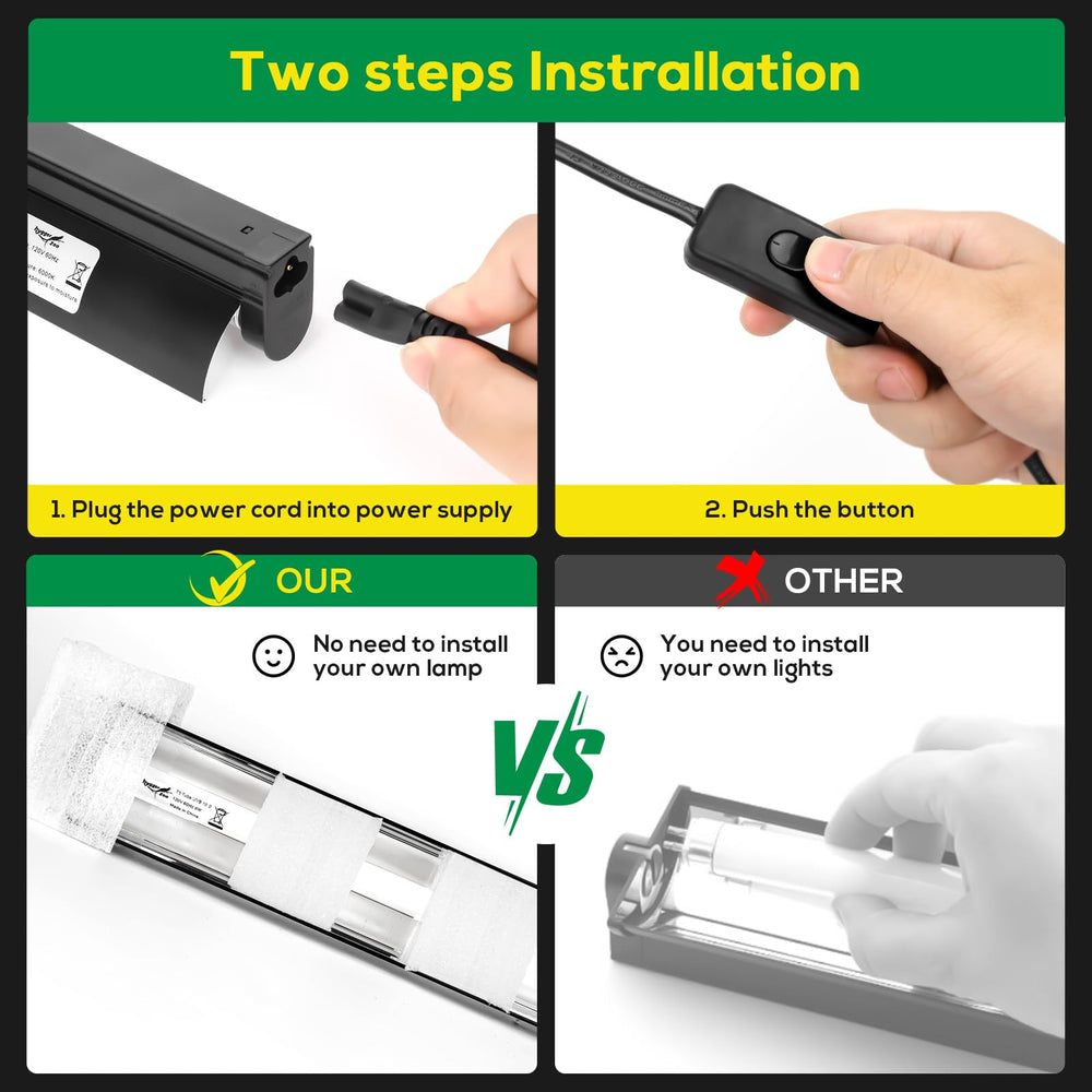 Hygger Zoo compact T5 UVB setup fits vivariums over mesh.