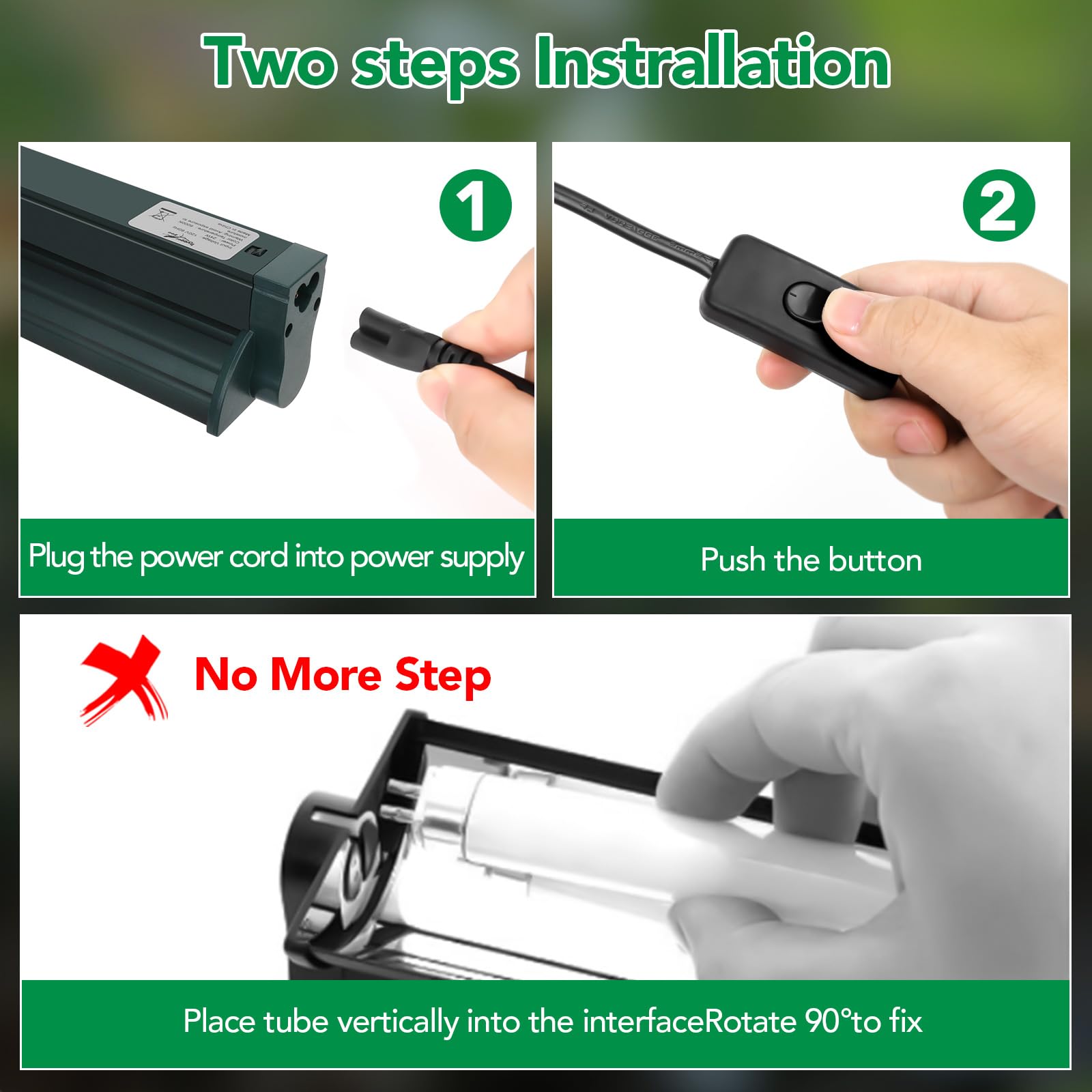 Hygger Zoo safety end-covers protect during installation.