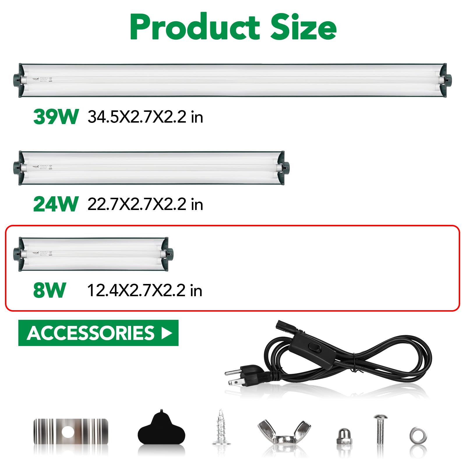Hygger Zoo UVB bulb with high output for reptile basking.