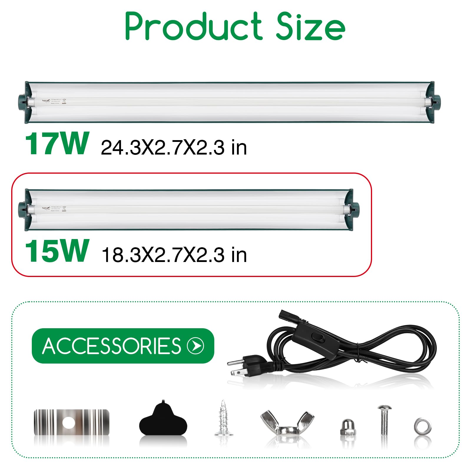 Hygger Zoo 10.0 UVB bulb shown for reptile basking regions