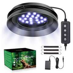 Hygger Zoo UVB light for bearded dragon basking with adjustable exposure.