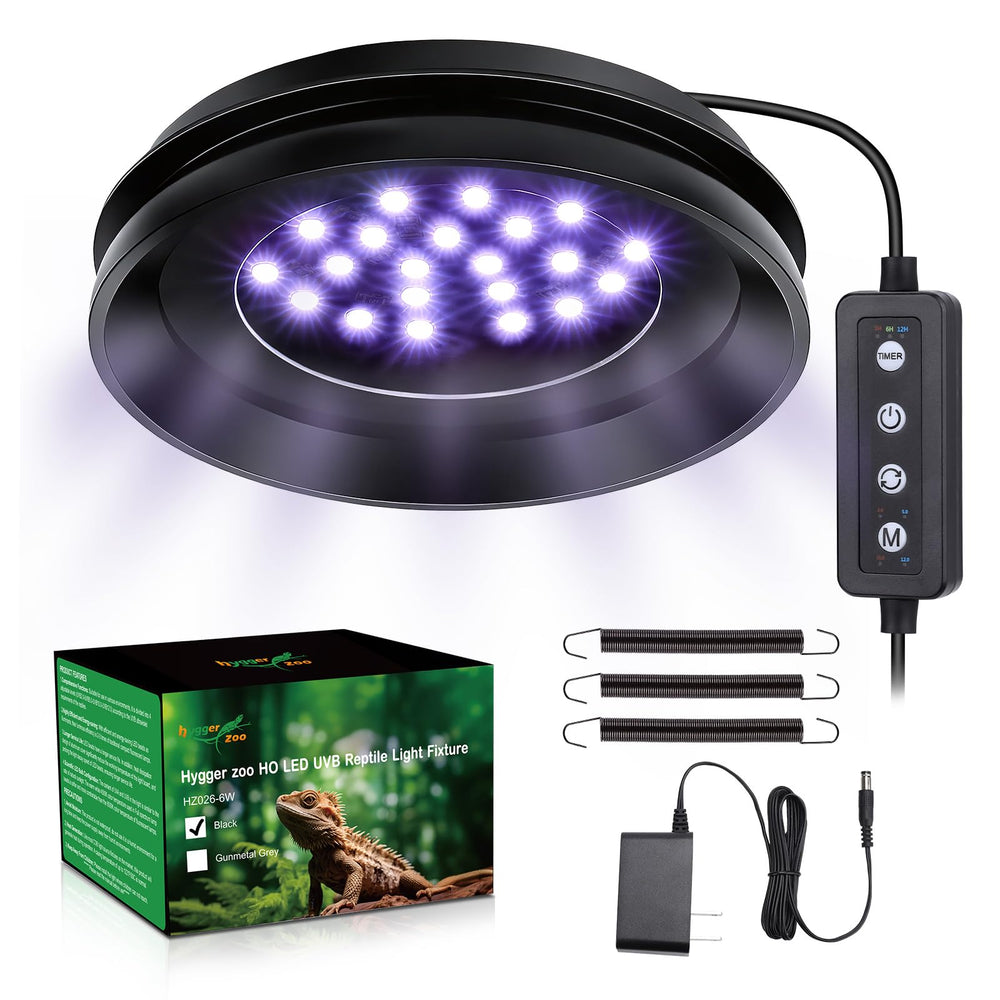 Hygger zoo UVB light with dimming on reptile tank for controlled exposure
