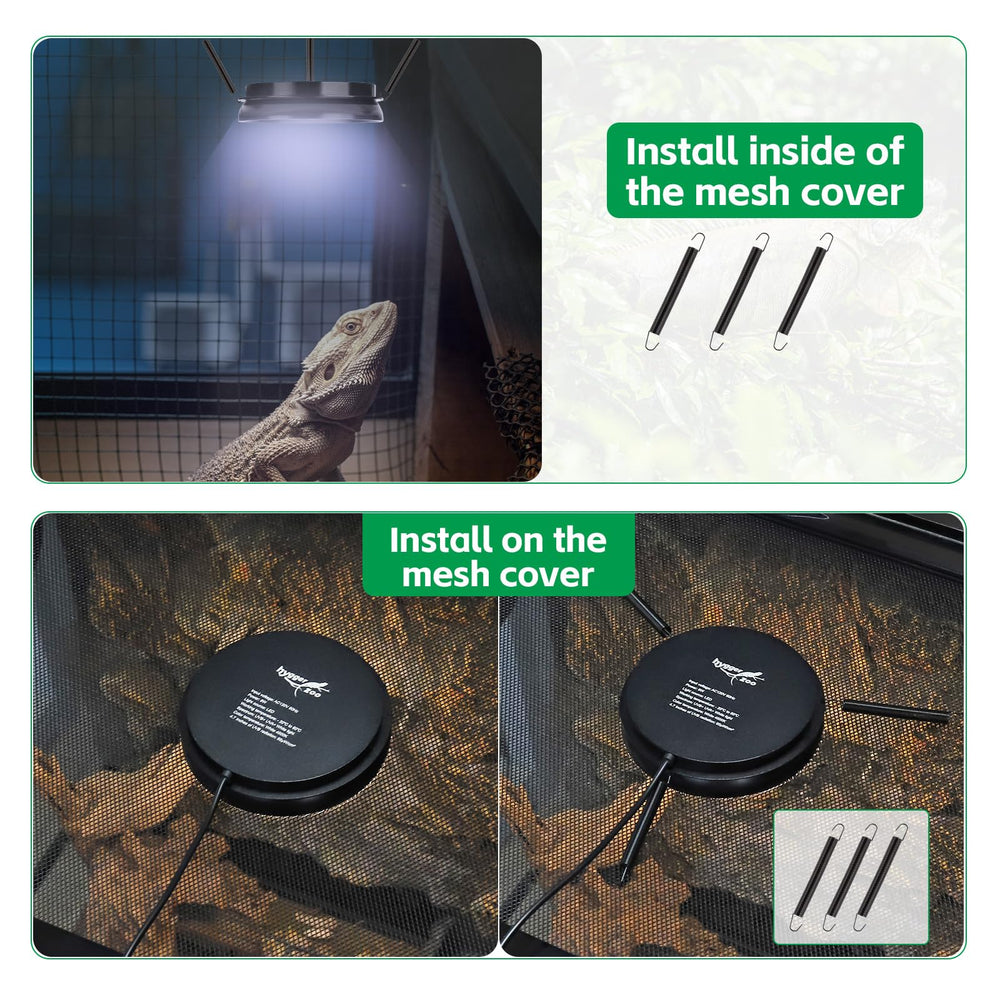 Hygger zoo UVB light with magnet and non-slip mounting mat