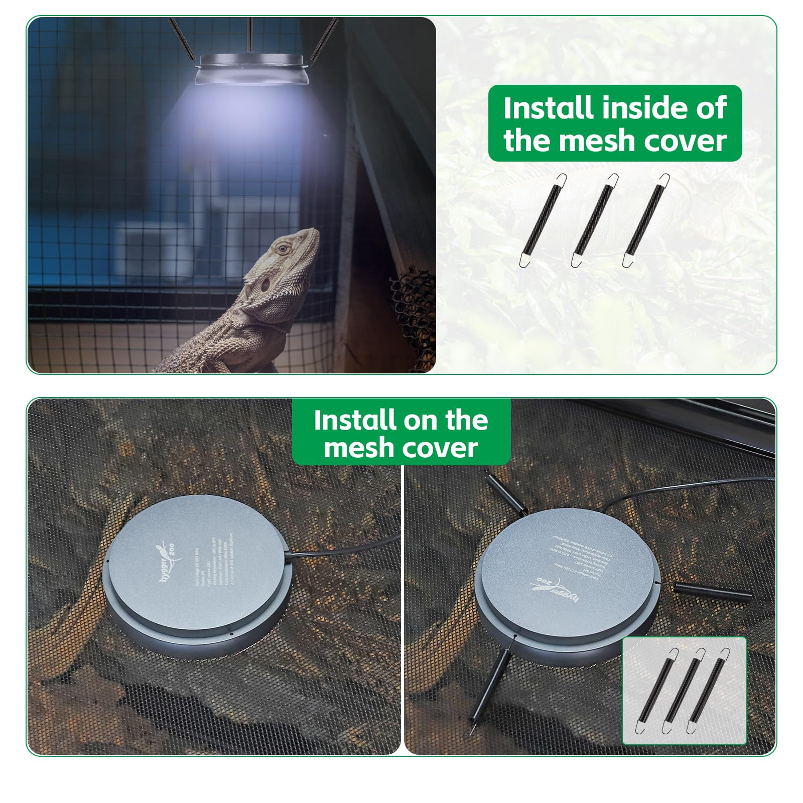 Hygger Zoo UVB light as a tank accessory for diverse setups.
