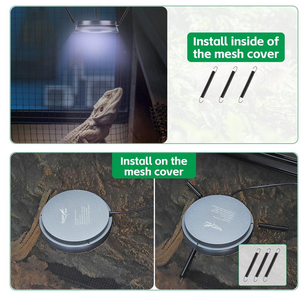 Hygger Zoo UVB light as a tank accessory for diverse setups.