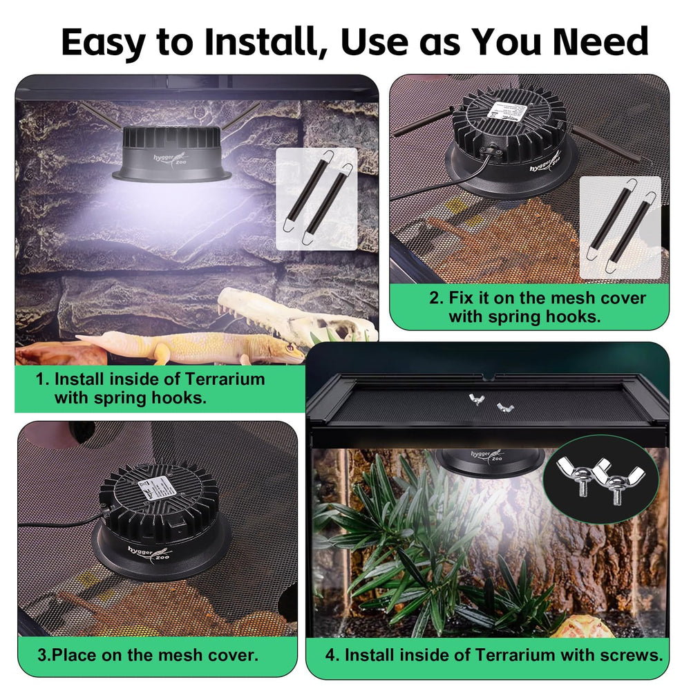 Hygger zoo UVB light for turtle tank basking.