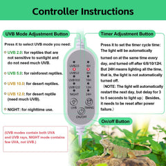 Hygger Zoo UVB light provides UVA/UVB balance similar to natural sunlight.
