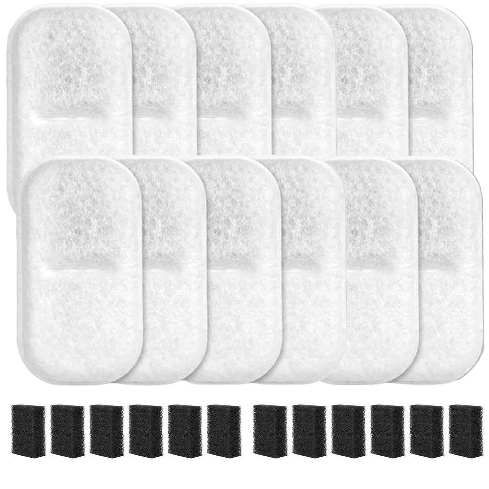 Hyparade 12-pack cat water filter main filter image shows debris capture