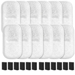 Hyparade 12-pack cat water filter main filter image shows debris capture