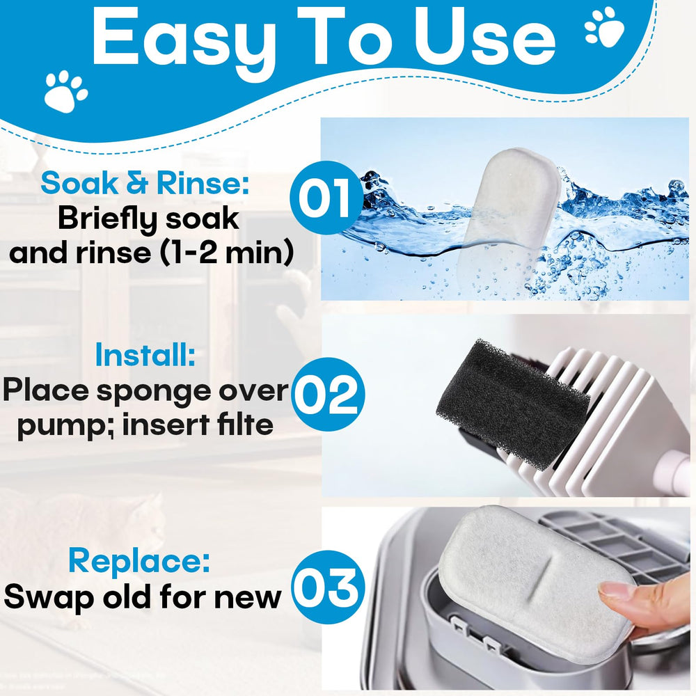 Hyparade 12-pack contents show 12 filters and 12 sponges for replacements