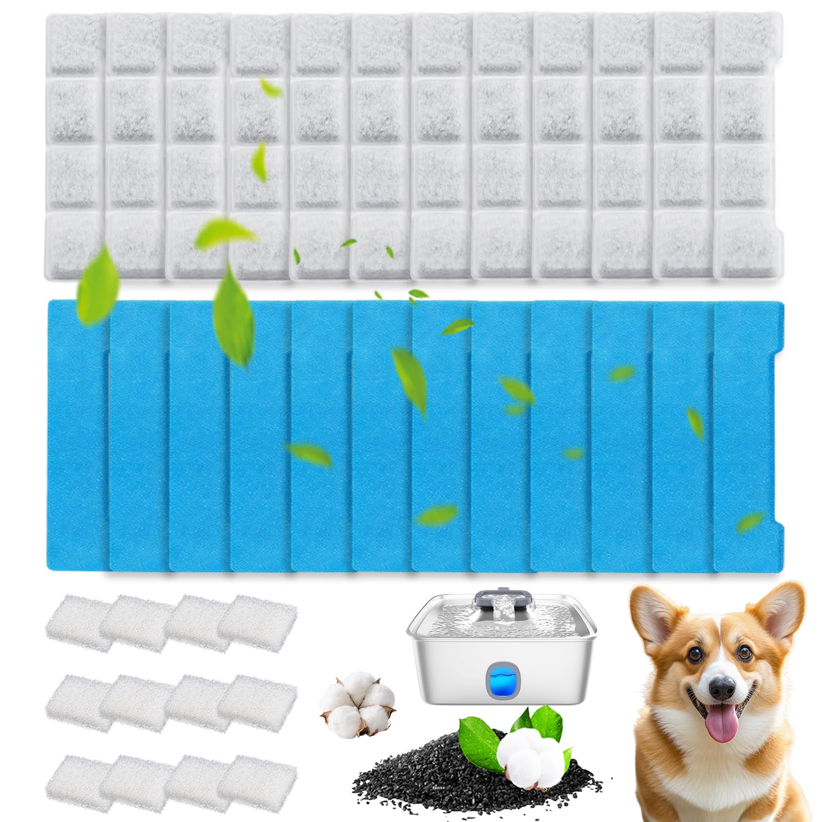 Hyparade dog water fountain filters bundle ensures fresh water for pets