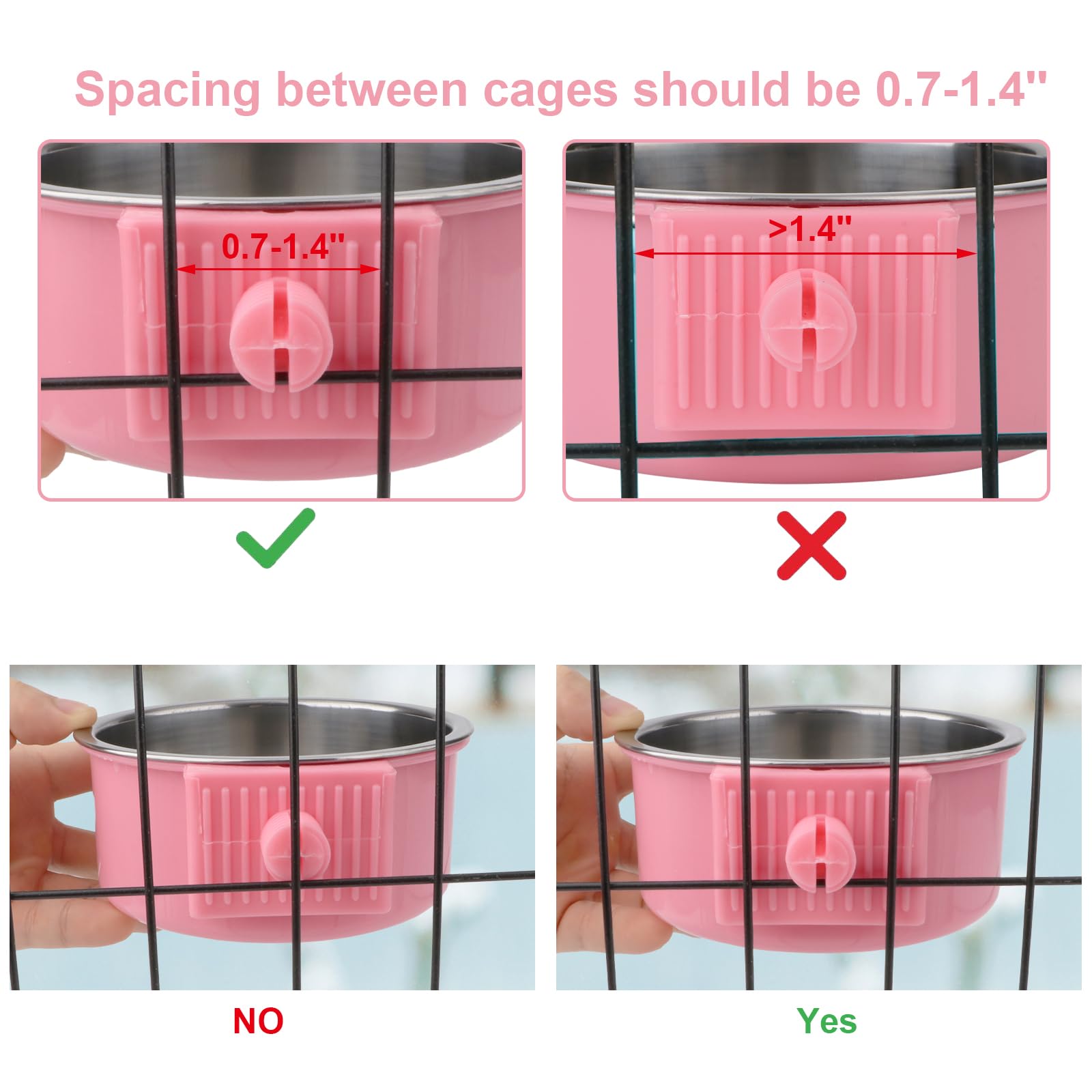 Hypeety compact no-spill bowl fits small crates without crowding