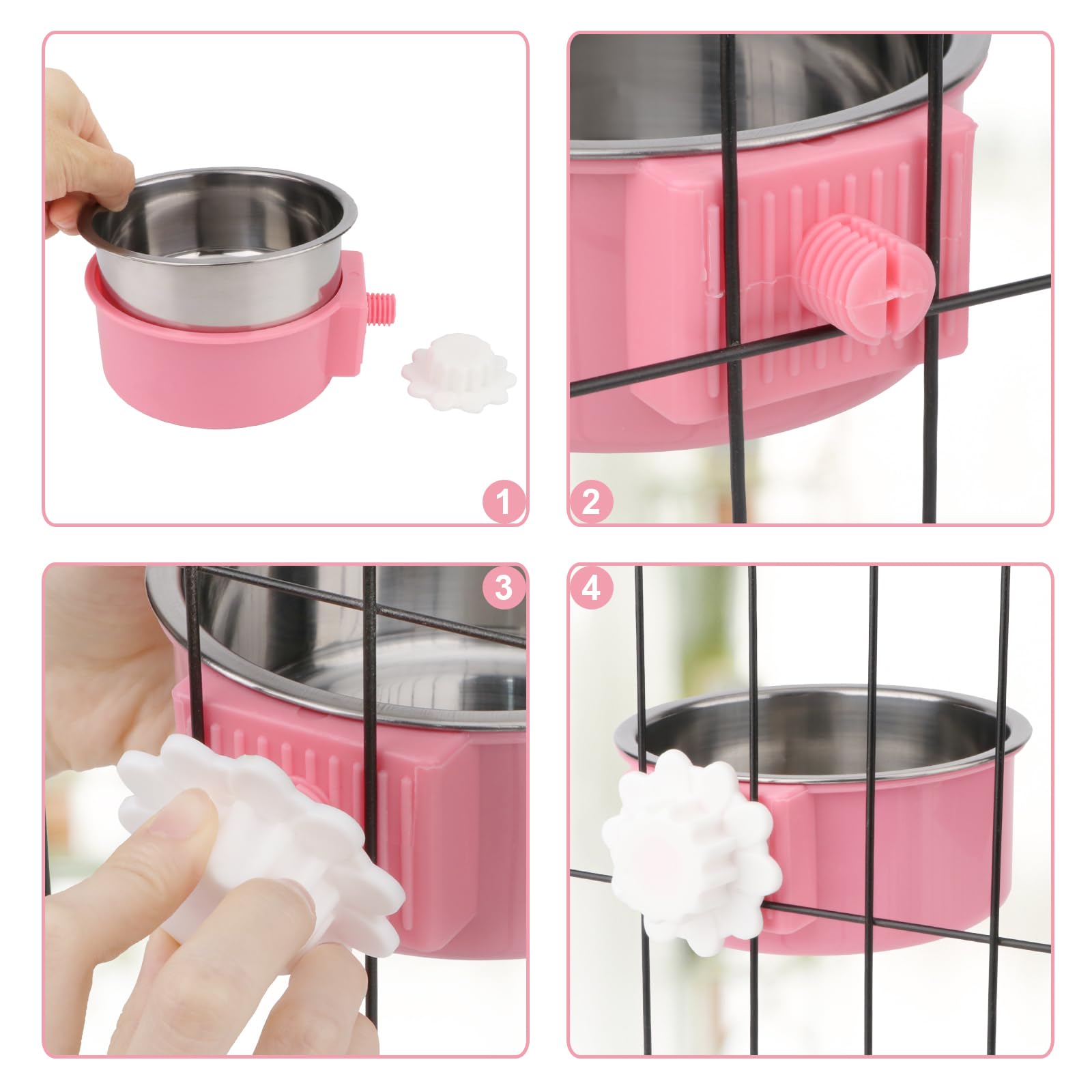 Hypeety versatile food and water bowl for kennel use