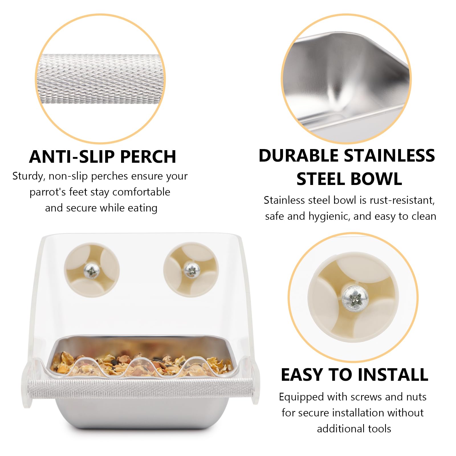 Hypeety stainless steel bowl resists rust for hygienic feeding.