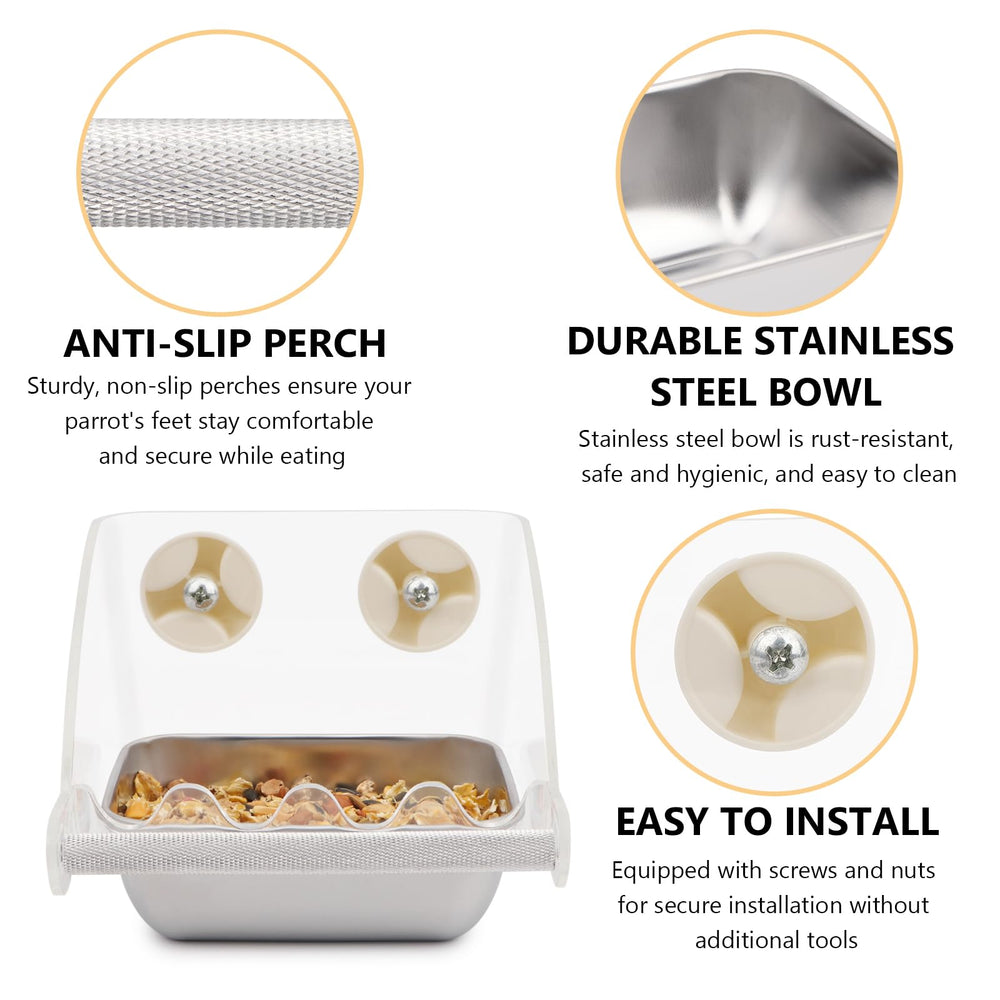 Hypeety stainless steel bowl resists rust for hygienic feeding.