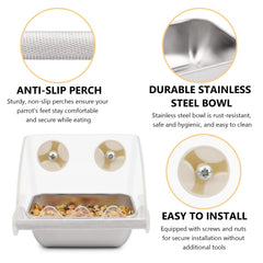 Hypeety stainless steel bowl resists rust for hygienic feeding.