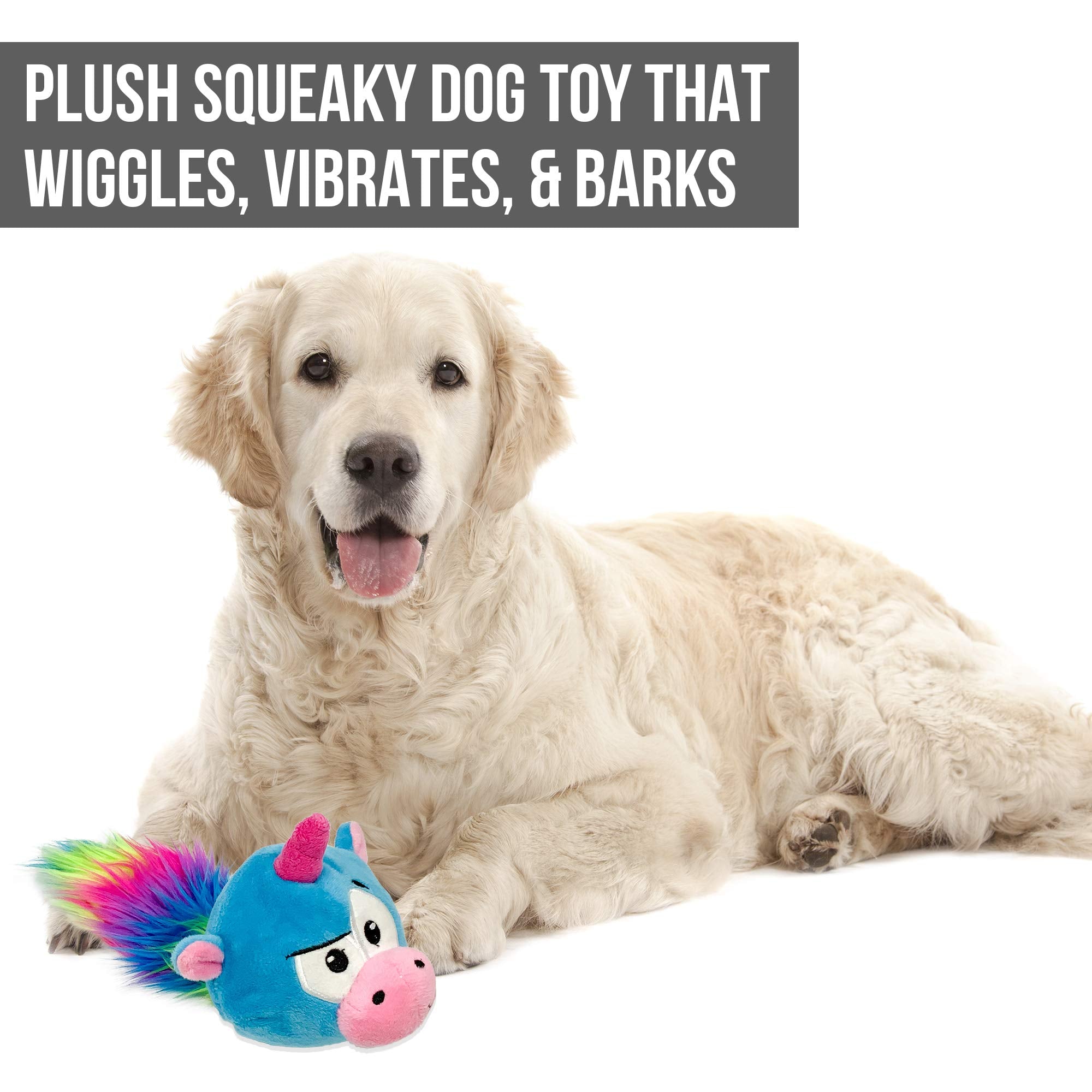 Hyper Pet Doggie Pal Unicorn activation via ball motion boosts interactive play.
