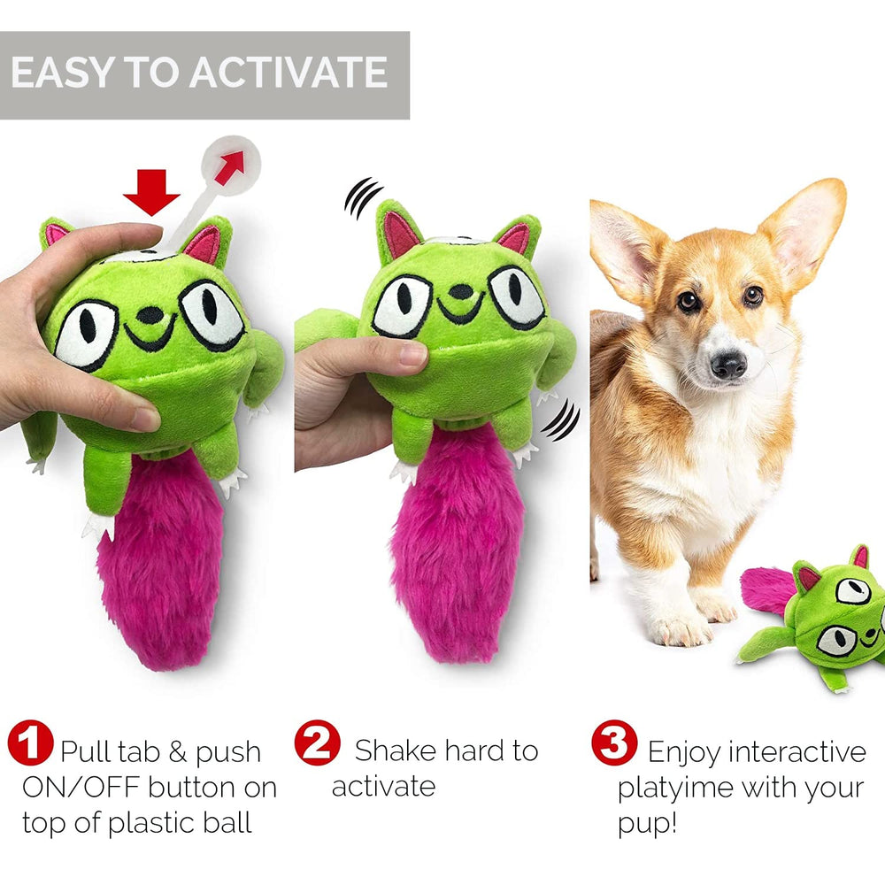 Hyper Pet Monster Pal toy barks to attract dogs and spark chasing.