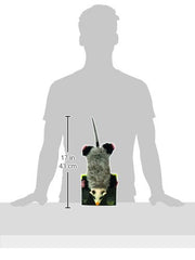 Hyper Pet Real Skinz Opossum texture shows plush fur and latex skin for varied play.