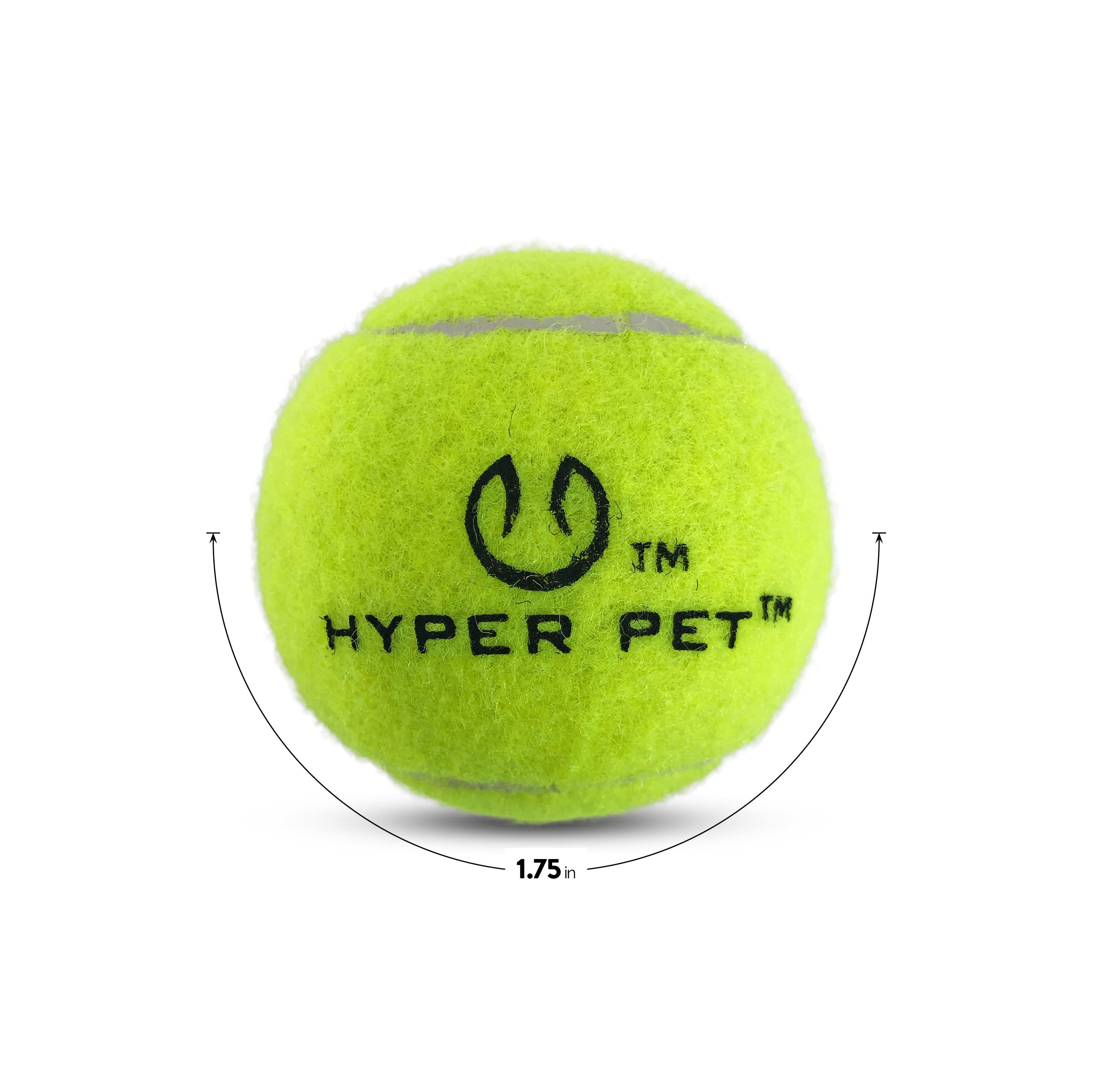 Hyper Pet tennis balls in green stay easy to locate in grass or water.