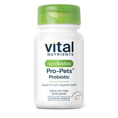 Hyperbiotics Vital Nutrients Pro Pets meat-flavor chew aids easy digestion for dogs and cats.