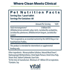 Hyperbiotics Vital Nutrients Pro Pets tiny chewable pearl shown for daily use.