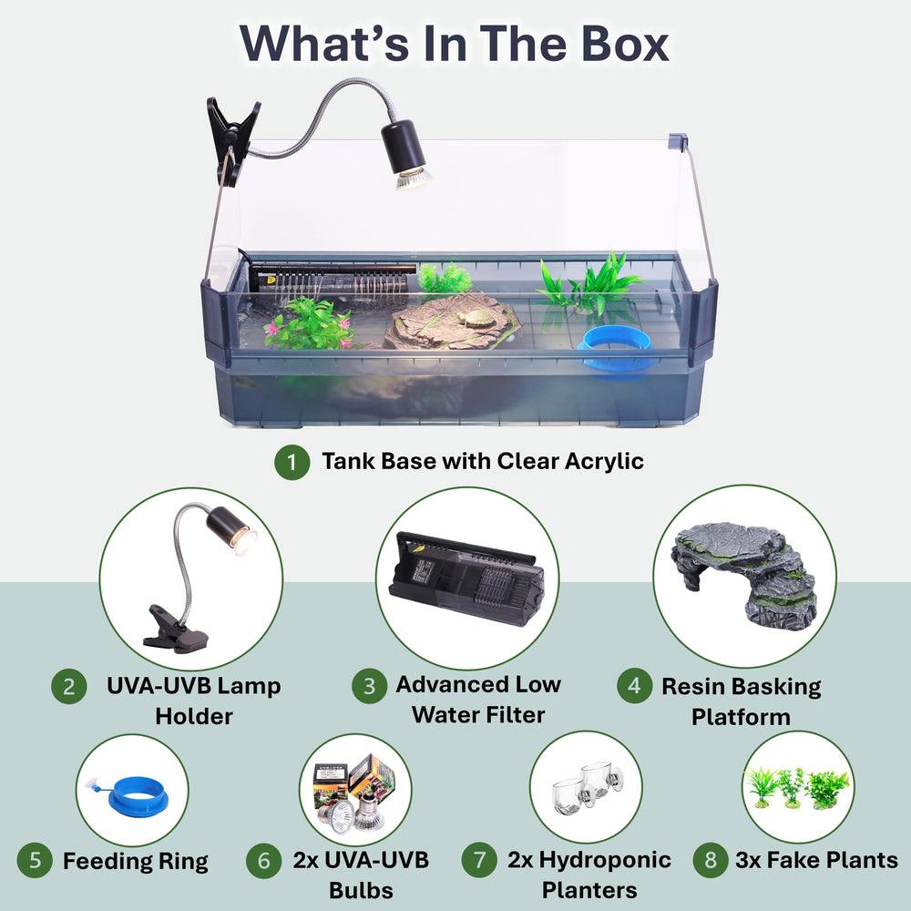 HYPESIDE hydroponic planters for flexible greenery in turtle habitat