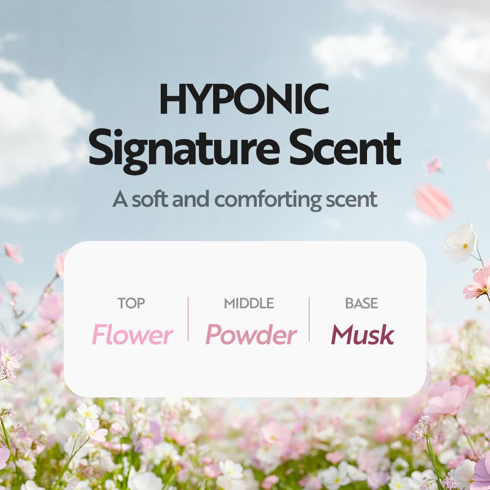 HYPONIC enhances hair elasticity for lasting fullness in white fur.