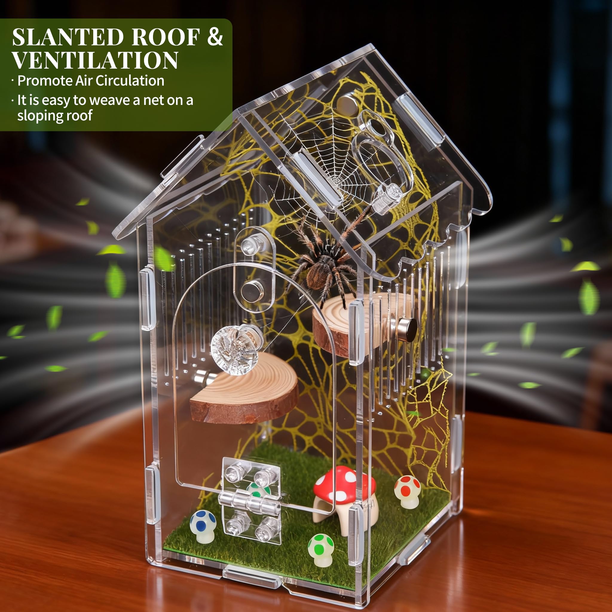 Hysagtek interior habitat view illustrating compact arboreal setup