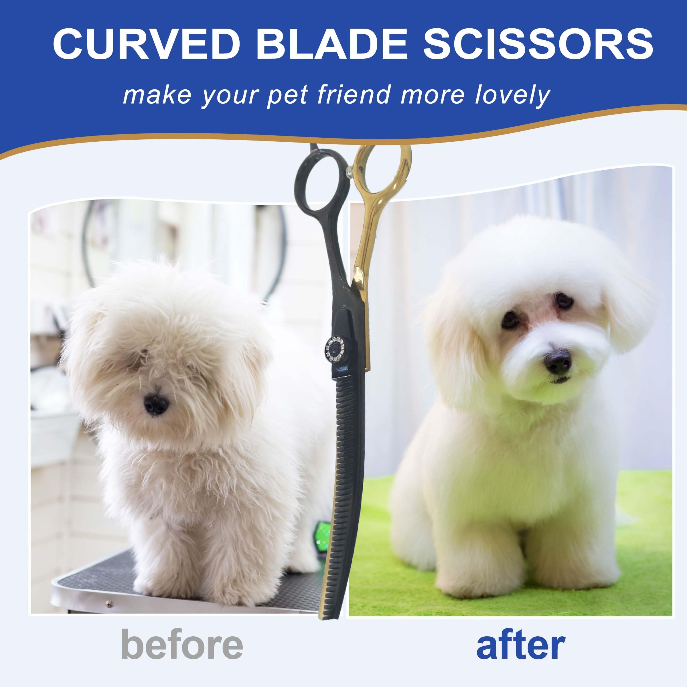 Hyzrqwyw safety blunt-tip dog scissor protects pets during trimming