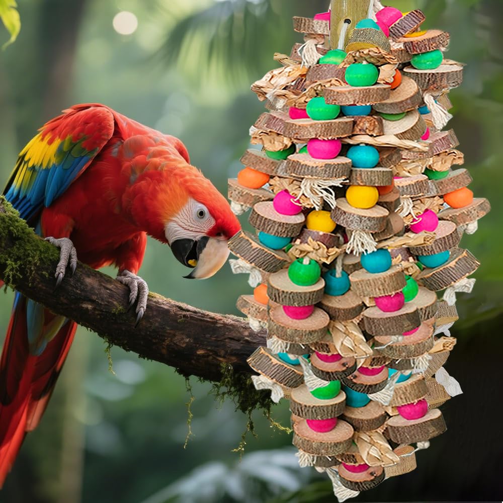 HZDZ LCPAW African Grey Amazon parrot toy promotes engagement and enrichment.