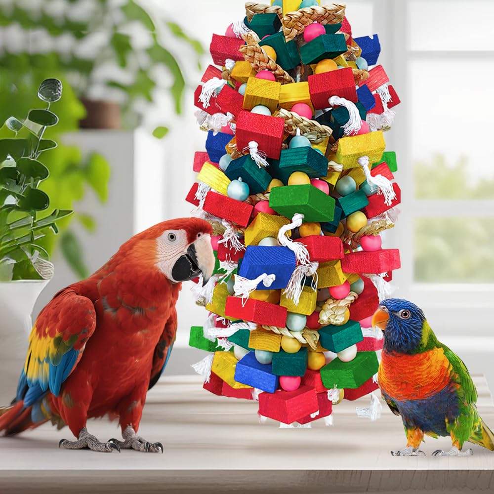 HZDZ LCPAW durable parrot toy withstands powerful chewers.