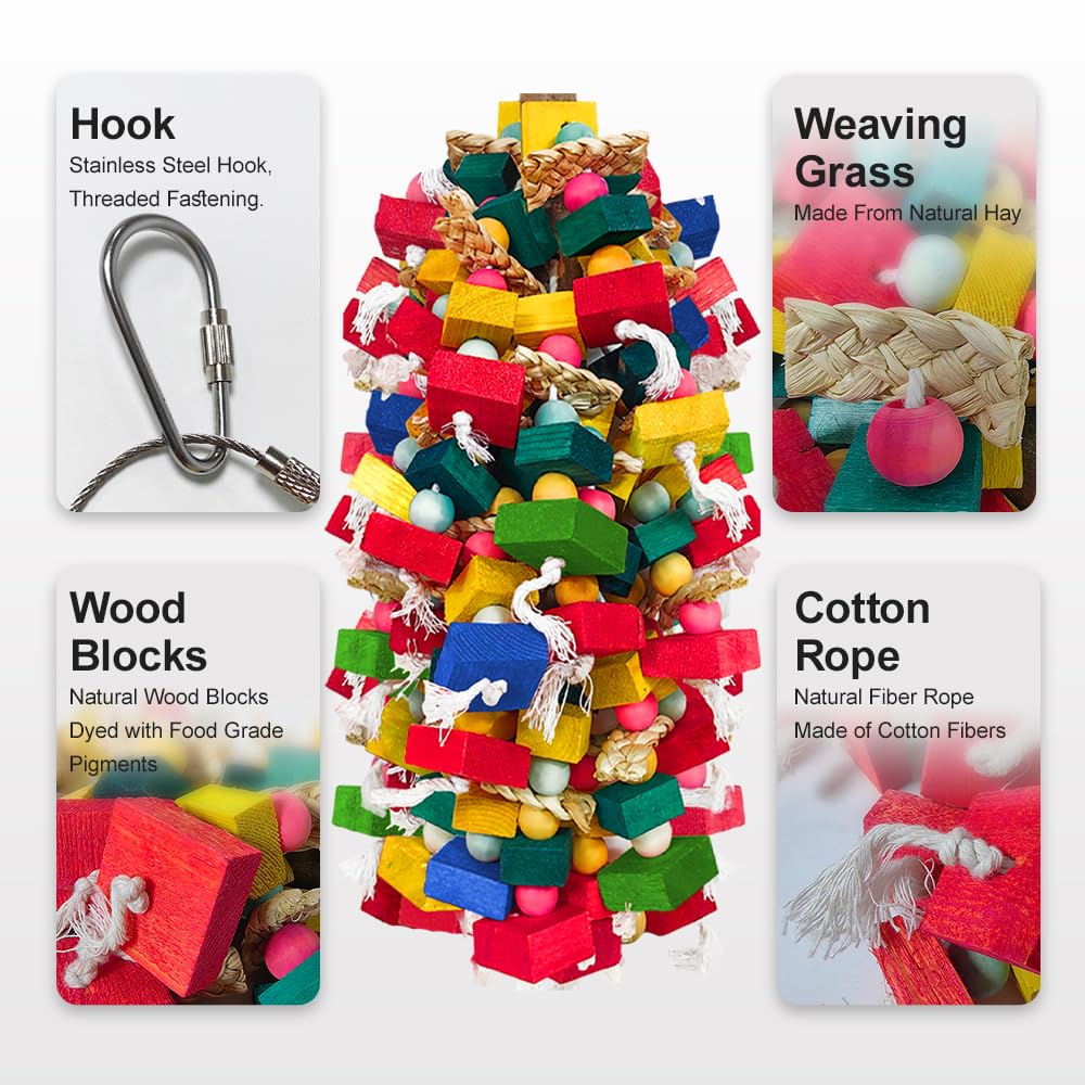 HZDZ LCPAW macaw cockatoo toy foraging invites exploration and mental engagement.
