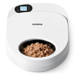 Hziotta refrigerated cat feeder front view keeps meals ready for daily portions.