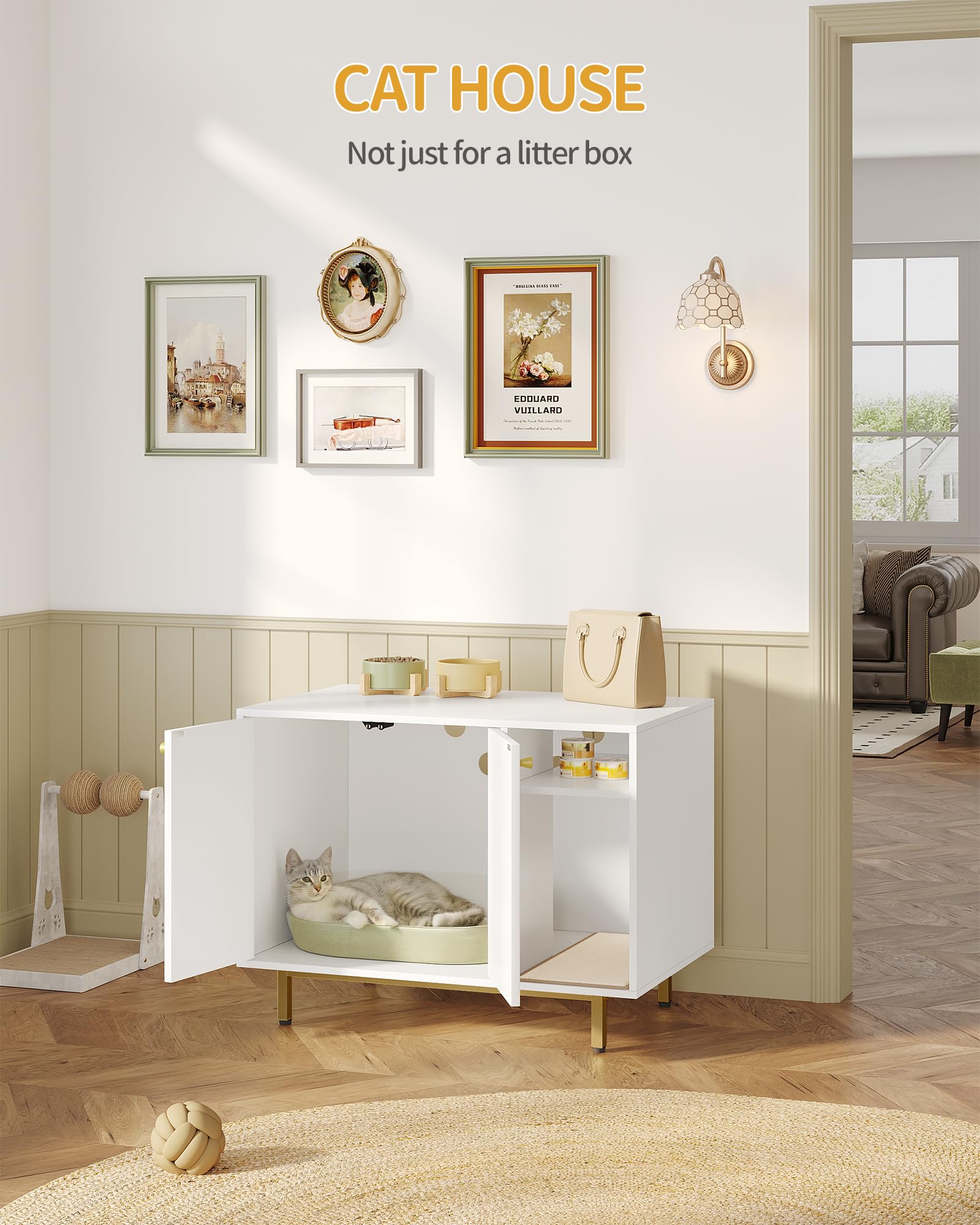 Hzuaneri adjustable feet stabilize the enclosure on uneven floors.