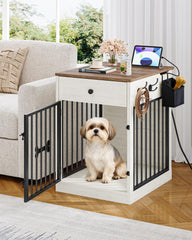 Hzuaneri anti-chew crate with sturdy iron frame and safe latches.